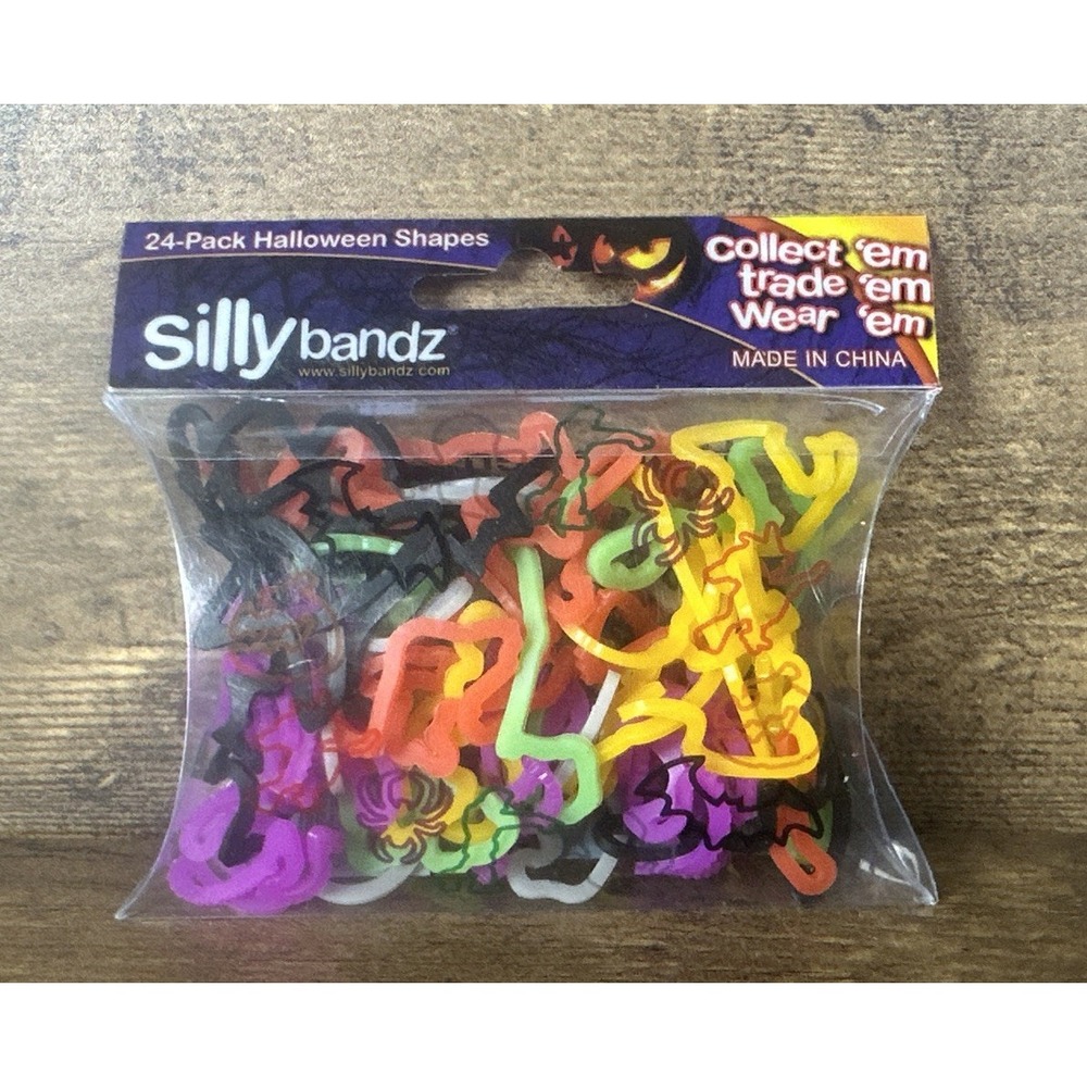 Silly Bandz 24-Pack Halloween Shape Silicone Bracelets, Kids 5-12, Multicolor
